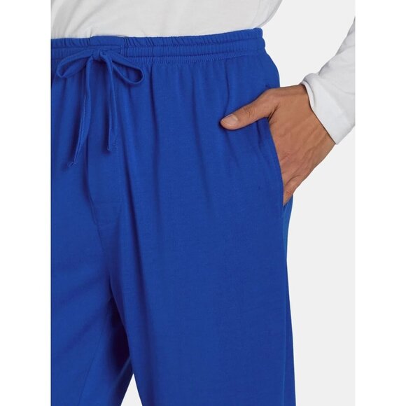 Athletic Works Mens Blue Sleep Pant L 36-38 Soft Polyester Elastic Waist - Picture 3 of 5